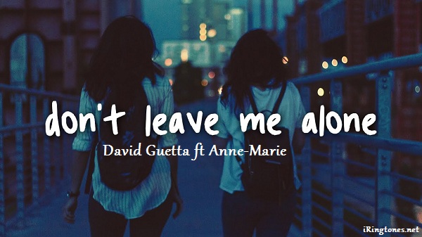 Don't Leave Me Alone ringtone - David Guetta ft Anne-Marie